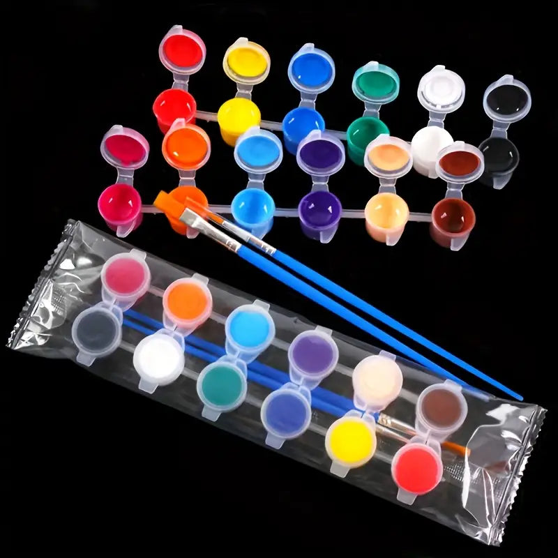 Palette de Peinture Aquarelle avec Pinceau – Set de Couleurs Vives pour Enfants, Débutants et Loisirs Créatifs