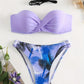 Bas de Bikini Femme Tropical – Taille Basse Imprimé Feuilles, Look Estival et Coloré