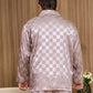 Ensemble décontracté à carreaux jacquard pour hommes