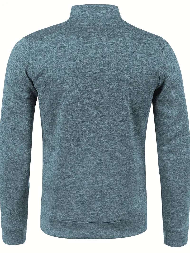 Veste Zippée Homme Polaire Légère – Gilet Chaud à Col Montant pour l’Hiver