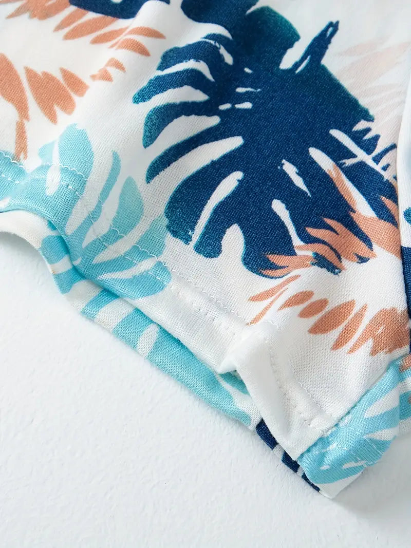 Pack de 4 Boxers Homme – Sous-vêtements à Motifs Tropicaux Colorés en Tissu Stretch