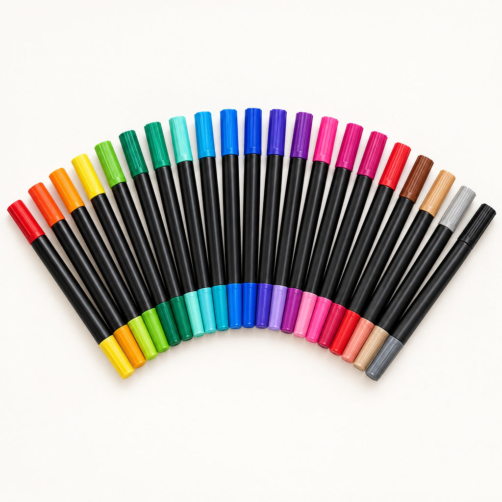 Feutres Acryliques Double Pointe Enfant – Lavables, de 24 à 168 Couleurs