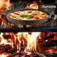 Poêle en fonte camping avec poignées – Plat de cuisson robuste pour barbecue, feu de camp et cuisine outdoor