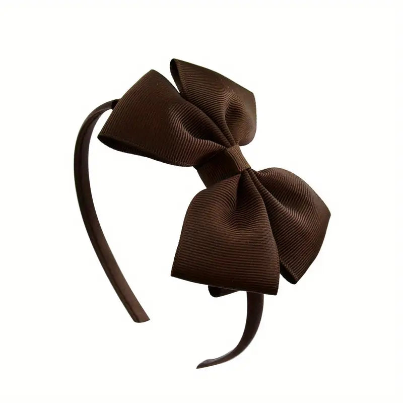 Serre-Tête Enfant avec Grand Nœud Jaune – Accessoire Cheveux Élégant et Confortable
