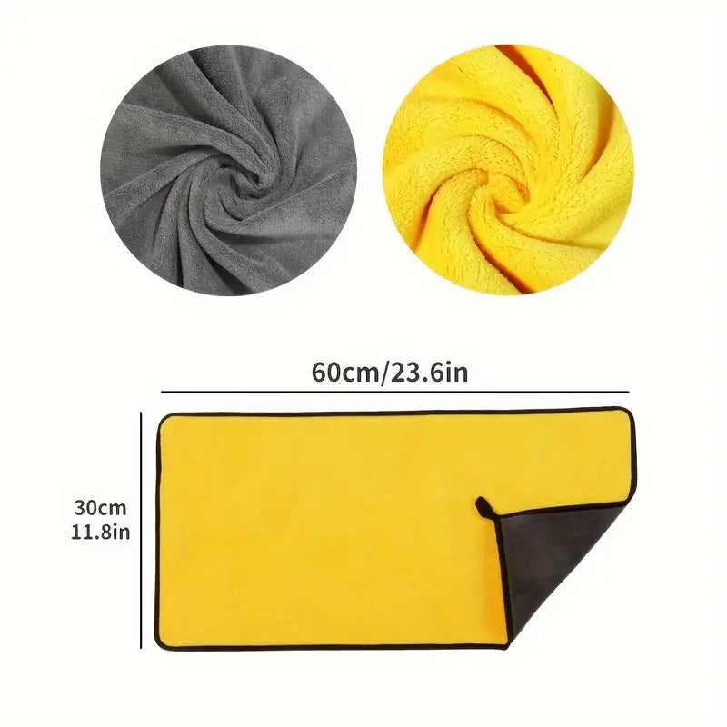 Serviette microfibre voiture XXL – Chiffon ultra-absorbant séchage rapide pour lavage auto