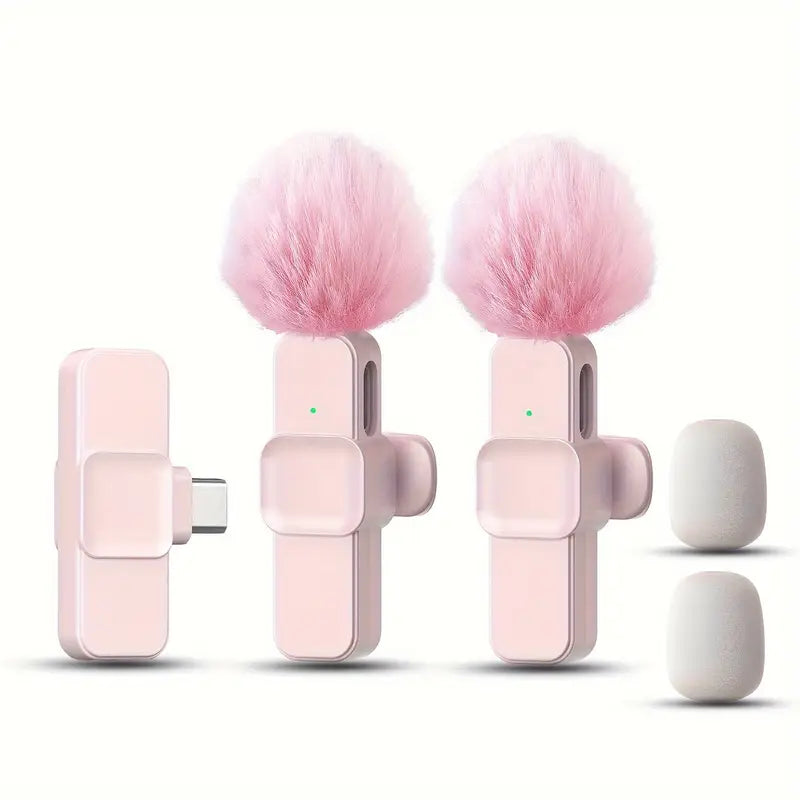 Kit 1, 2 Micros Sans Fil USB-C avec Réduction de Bruit – Lavalier pour Smartphone, YouTube & TikTok