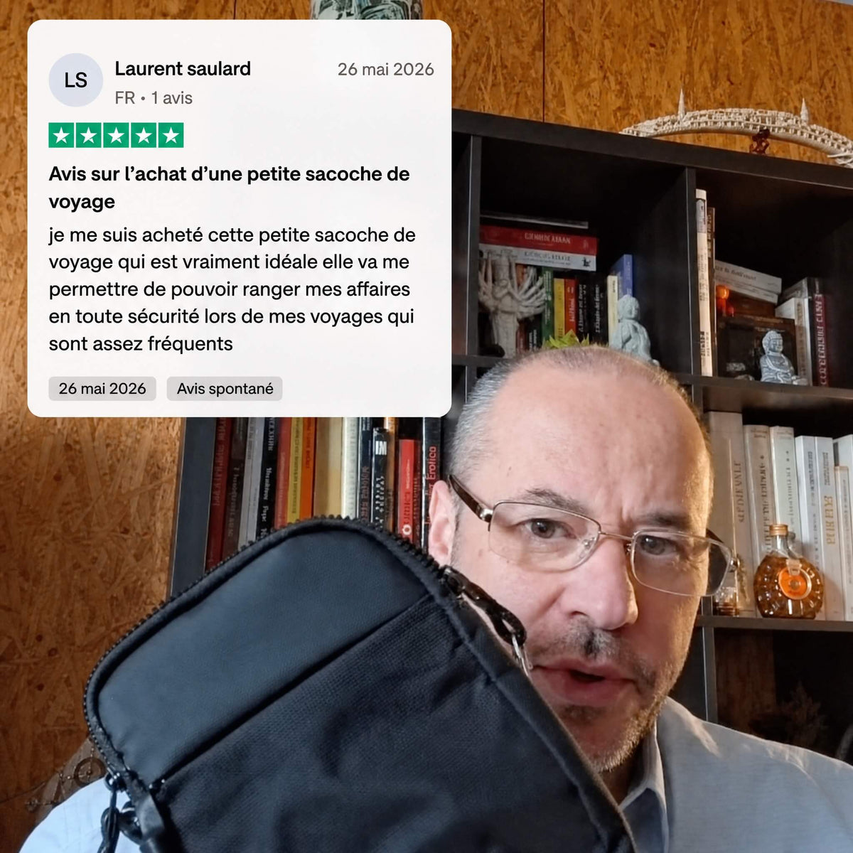 Sacoche Bandoulière Anti-Vol Homme et Femme – Sac Compact Mini ou Large