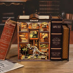 Kit Book Nook Musée des Fossiles à Monter, Maquette Lumineuse pour Étagère