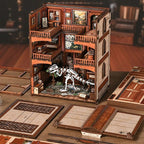 Kit Book Nook Musée des Fossiles à Monter, Maquette Lumineuse pour Étagère