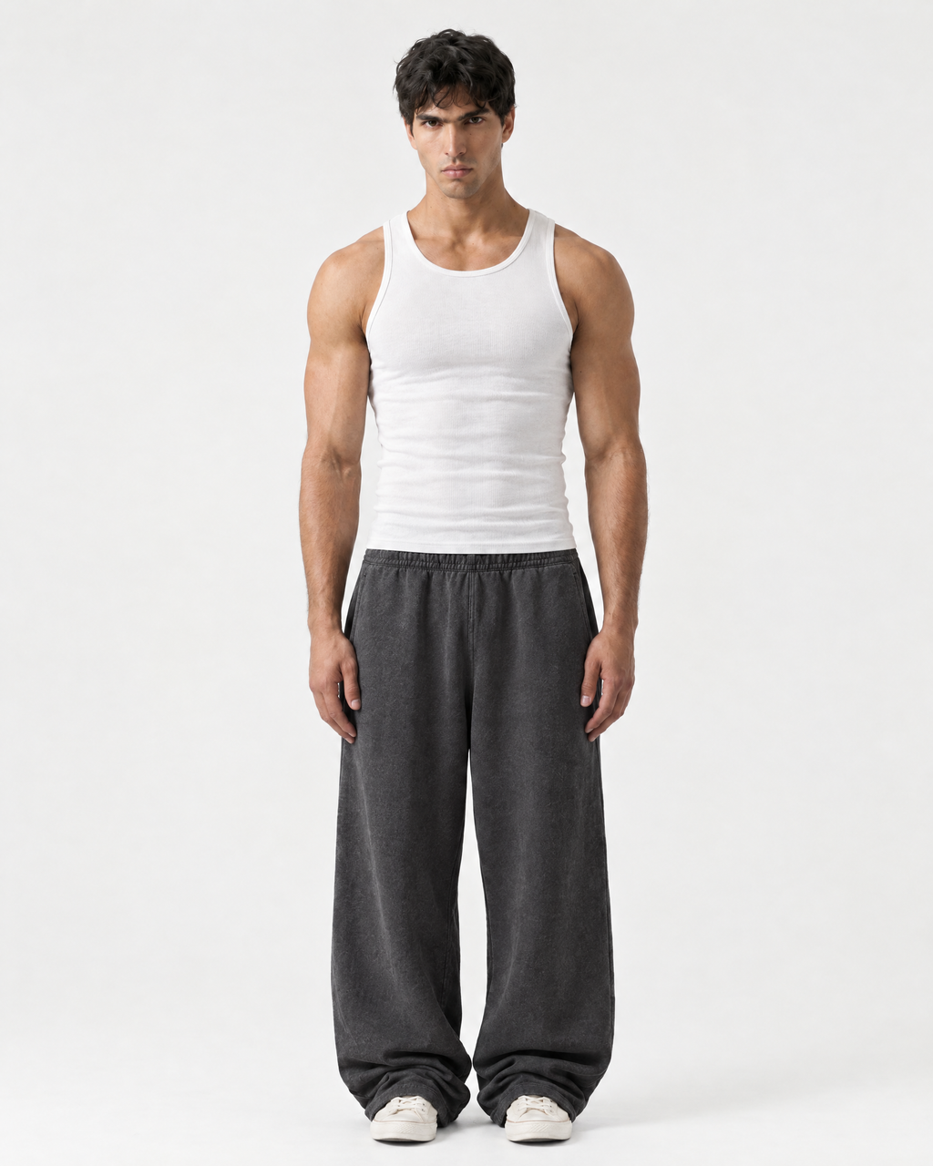 Débardeur Homme Ajusté en Coton Stretch – Coupe Près du Corps Noir ou Blanc