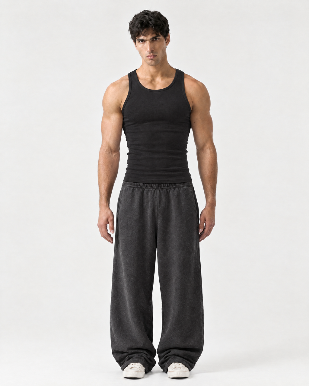 Débardeur Homme Ajusté en Coton Stretch – Coupe Près du Corps Noir ou Blanc