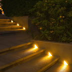 Lampes Solaires d'Escalier LED Triangulaires – Allumage Auto, Étanches IP65
