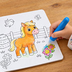 Livre de Coloriage Magique à l'Eau Réutilisable avec Stylo – Zéro Tache