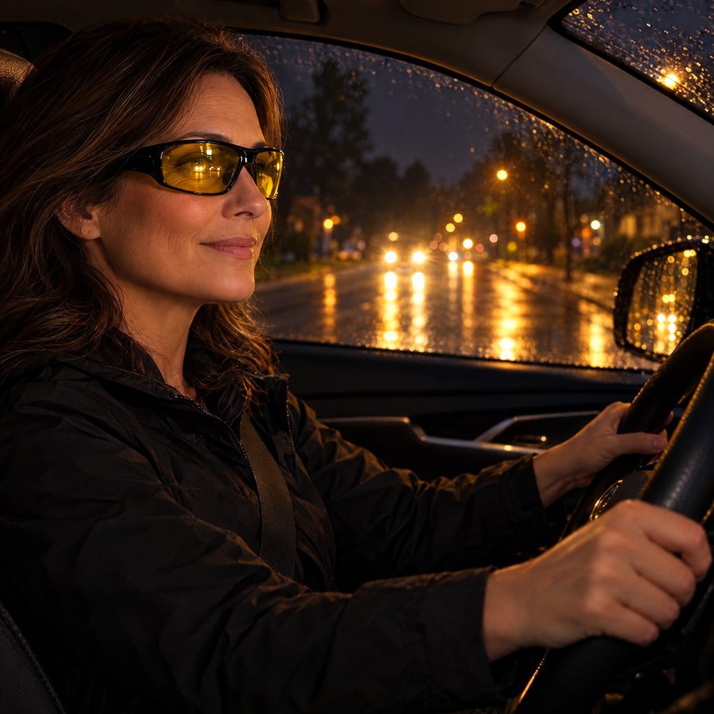 Lunettes de Conduite de Nuit Anti-Éblouissement – Confort Visuel Face aux Phares