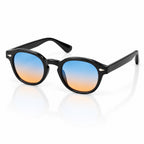 Lunettes de Soleil Rondes Oversize Unisexe – Verres Miroir Dégradés UV400