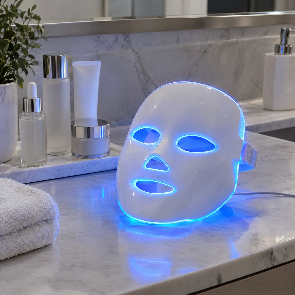 Masque LED Visage – Lumière Rouge et Bleue pour un Rituel Beauté à Domicile