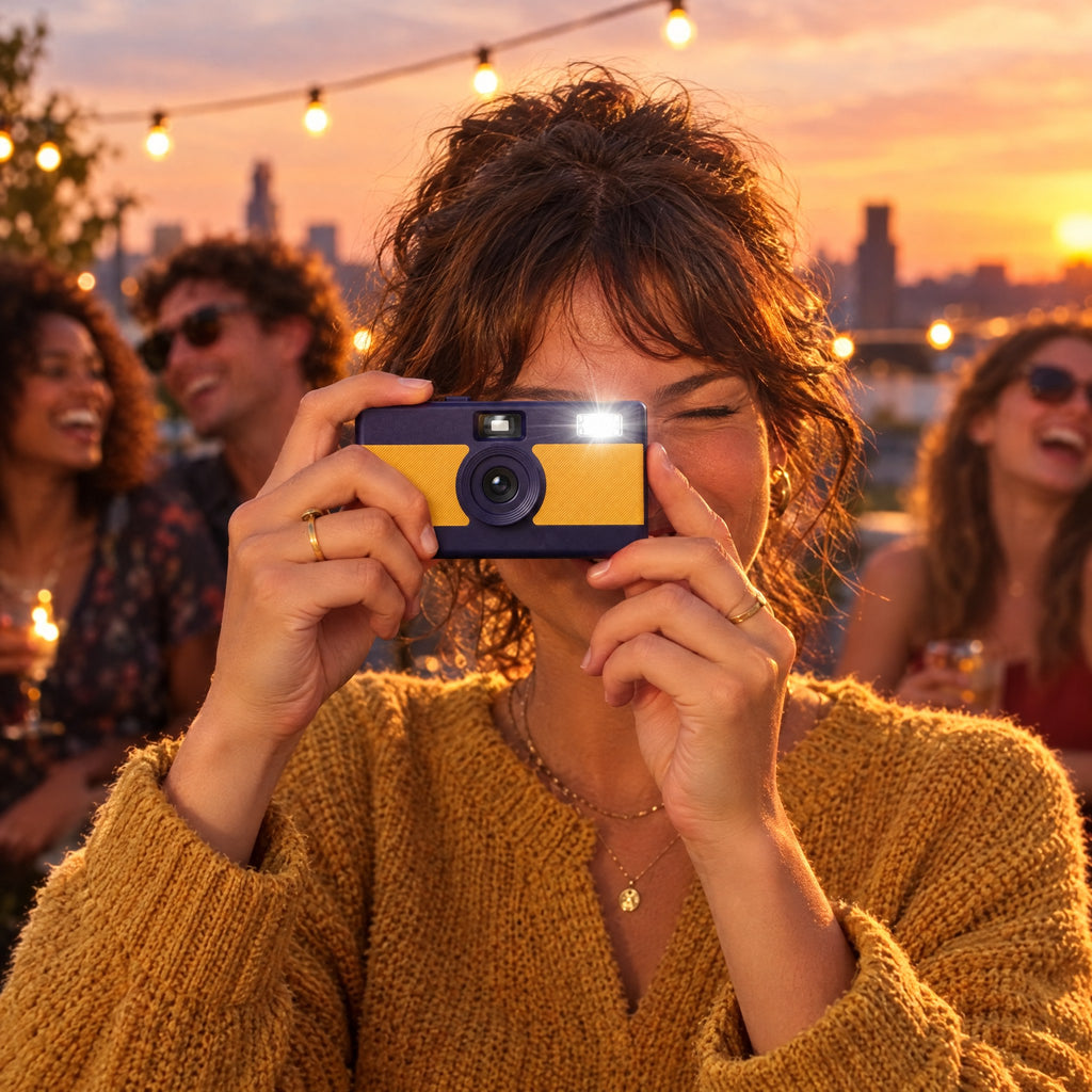 Mini Appareil Photo Numérique Style Argentique – Flash et Transfert Sans Fil