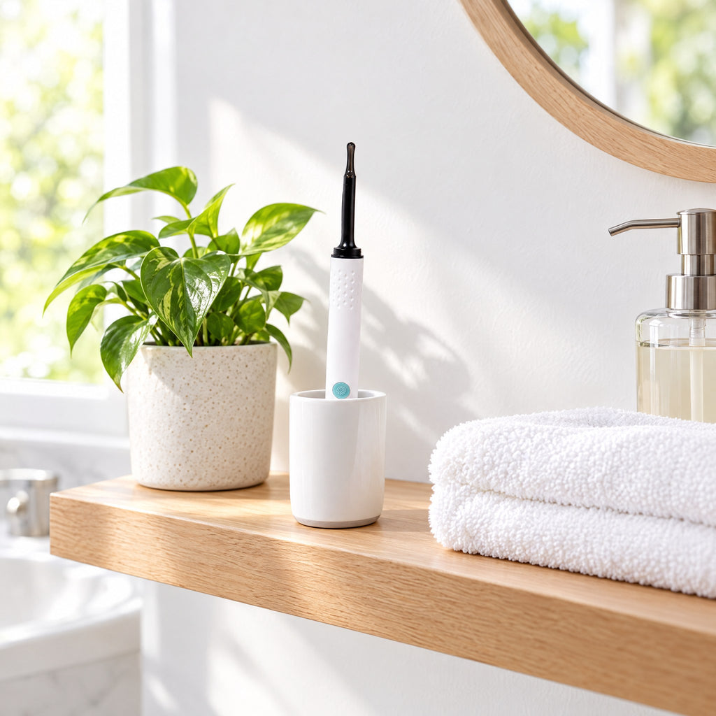 Nettoyeur d'Oreilles avec Caméra HD Wi-Fi – Embouts Silicone, Kit d'Hygiène