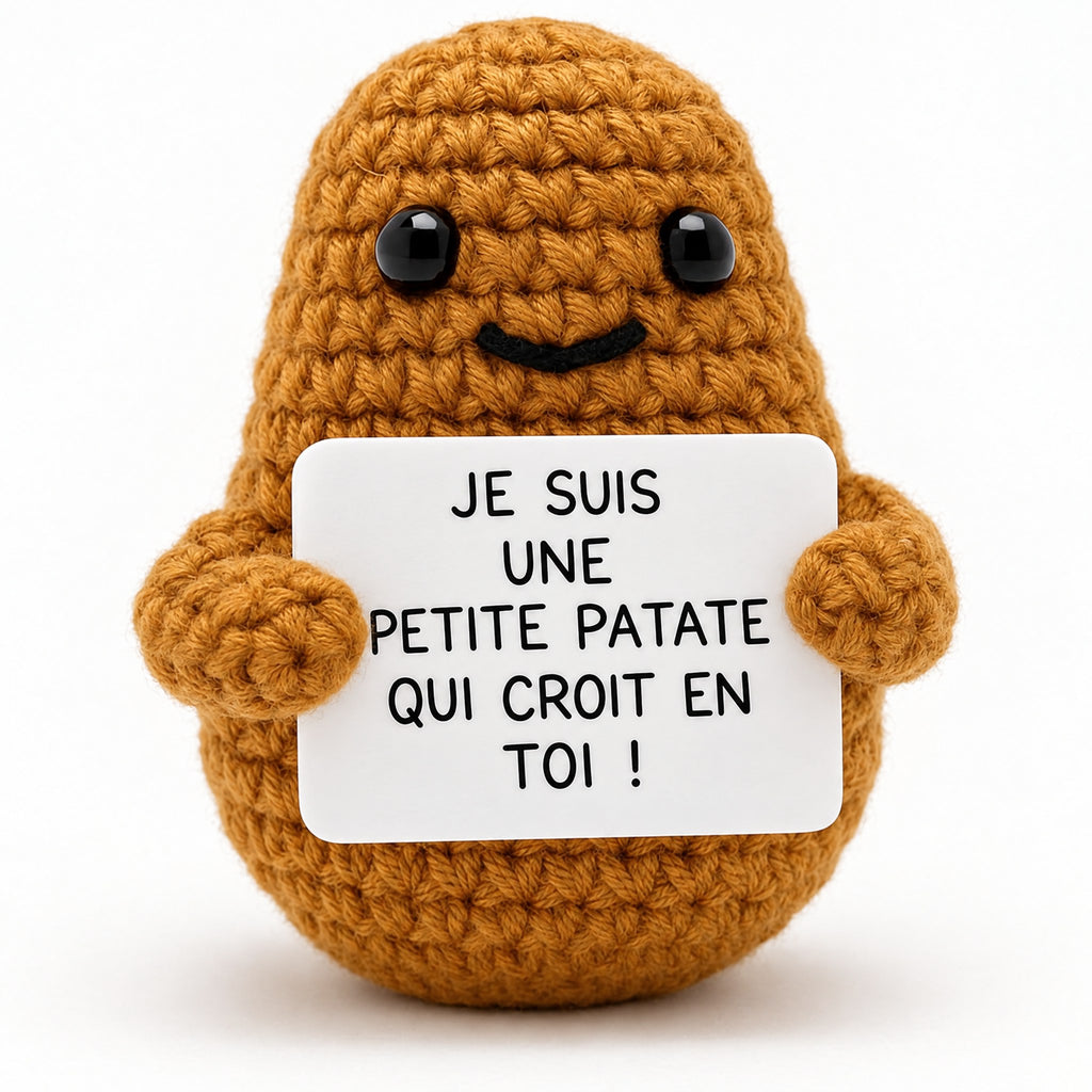 Patate en Crochet à Message Positif – Petit Cadeau d'Encouragement