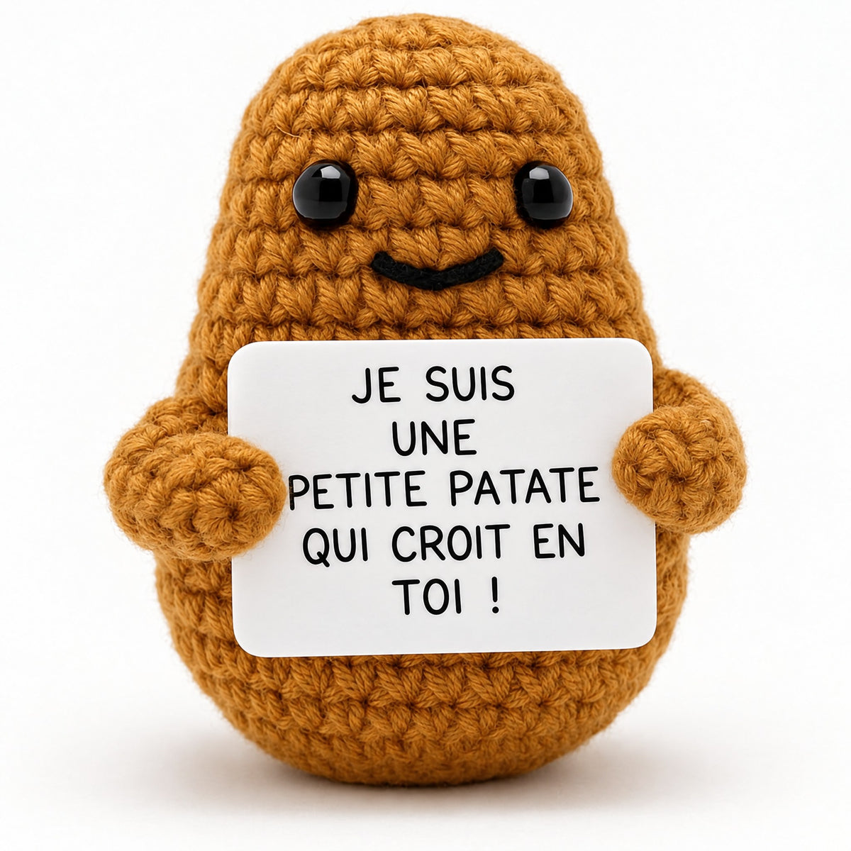 Patate en Crochet à Message Positif – Petit Cadeau d'Encouragement