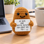 Patate en Crochet à Message Positif – Petit Cadeau d'Encouragement