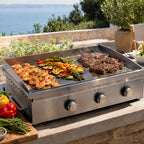 Plancha Gaz en Inox à 3 Brûleurs – Cuisine en Extérieur pour Toute la Tablée