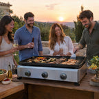 Plancha Gaz en Inox à 3 Brûleurs – Cuisine en Extérieur pour Toute la Tablée