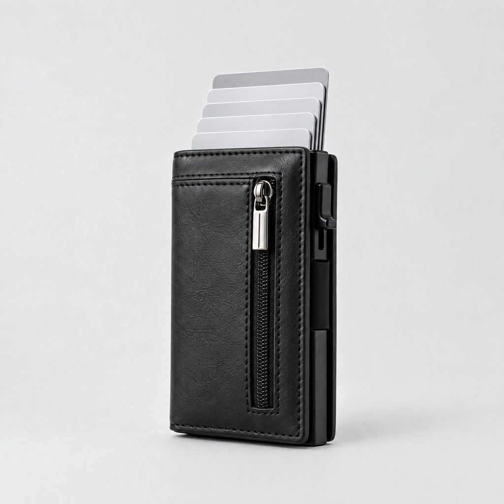 Portefeuille Porte-Cartes Homme Ultra-Fin – Compact, Cuir ou Carbone