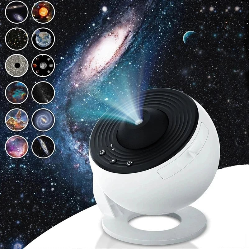 Projecteur d'étoiles galaxie 12 films, rotatif 360°, veilleuse de chambre