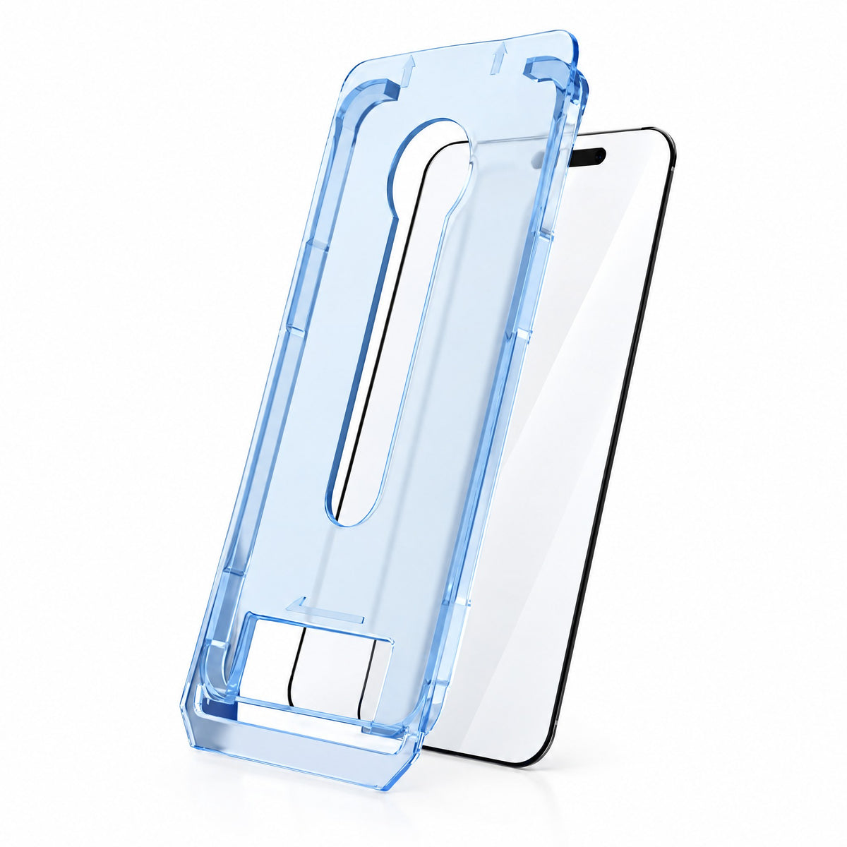 Protection d'écran iPhone en verre trempé avec kit de pose anti-poussière