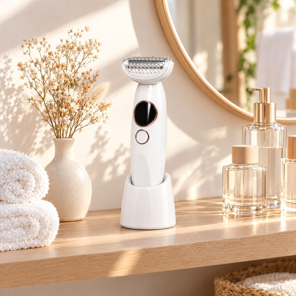 Rasoir Électrique Féminin 5 en 1 – Épilation Douce Visage, Corps et Jambes