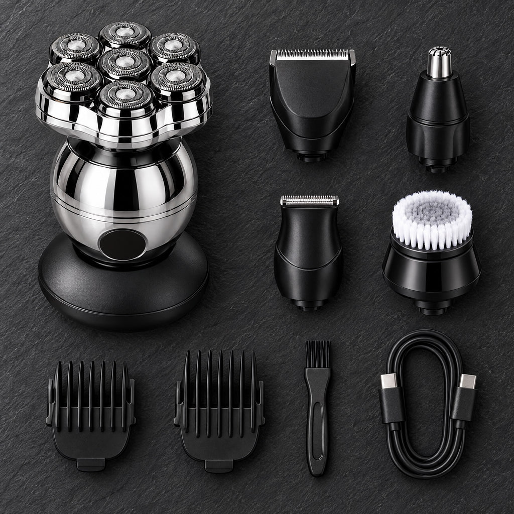 Rasoir Électrique pour Crâne Homme – Rasage de la Tête Rapide et Confortable