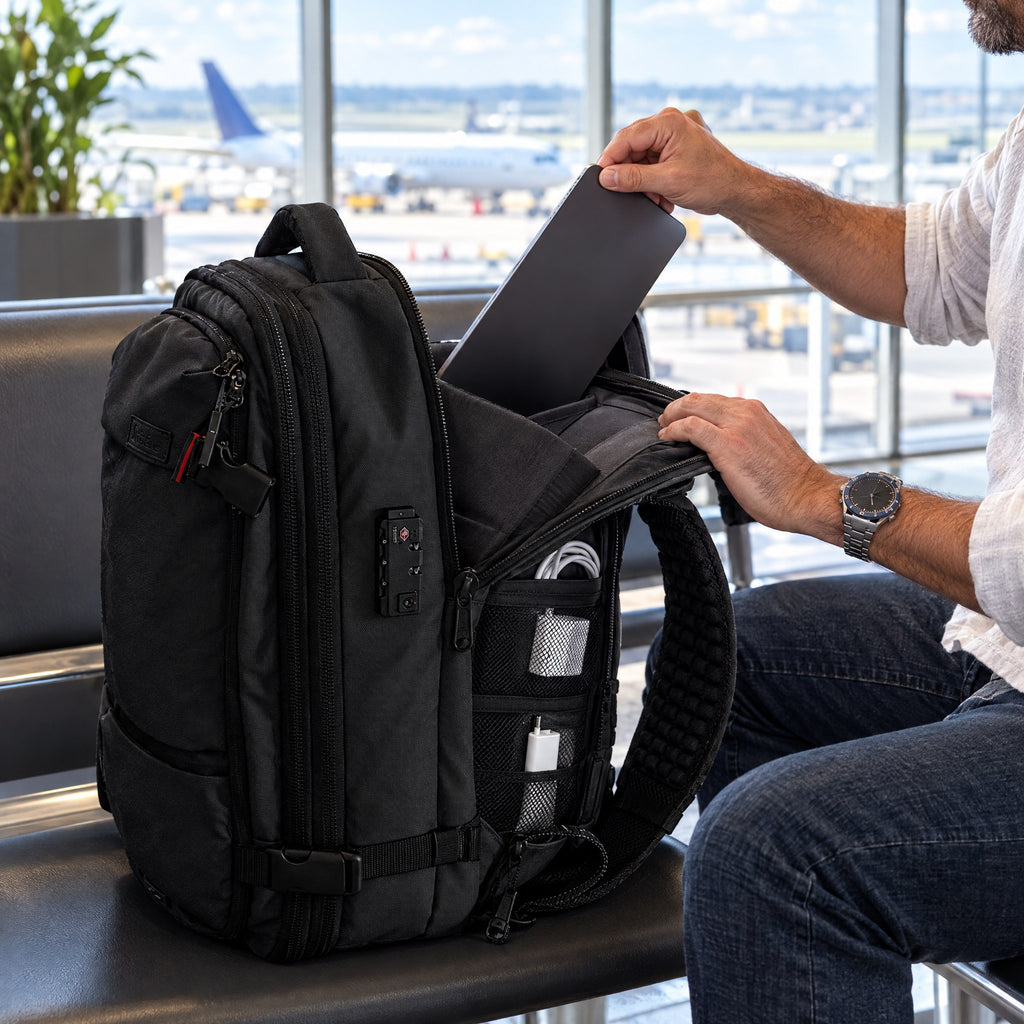 Sac à Dos Cabine Extensible avec Compression Sous Vide – Bagage à Main PC 17"