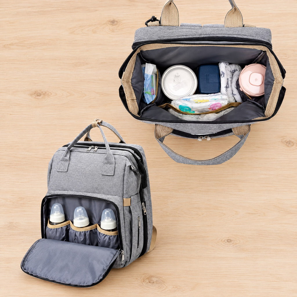 Sac à langer sac à dos grande capacité avec couchette pliable intégrée
