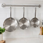 Set de 3 Poêles en Inox – Tous Feux dont Induction, Sans Revêtement