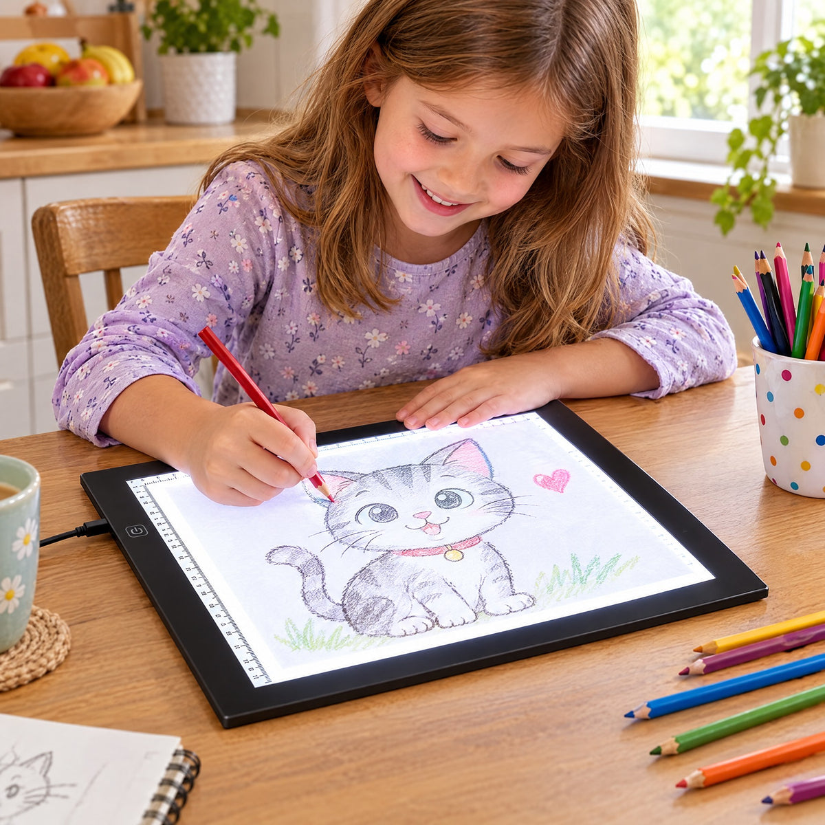 Tablette Lumineuse LED de Dessin pour Enfant – Format A4 ou A3