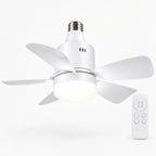 Ventilateur de Plafond LED sur Douille E27 – Éclairage et Ventilation 2 en 1